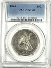 1844 Seated Liberty Half Dollar : PCGS XF40