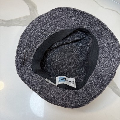 Vintage Betmar NY Bucket Hat Charcoal Gray Woven Poly  display picture 2