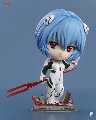 Rei Ayanami Evangelion Chibi  Stylized Resin Figure  Anime Display Model Kit