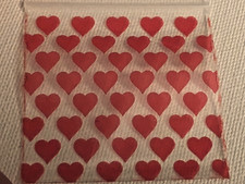 700 SMALL BAGGIES 1' X 1' 1010 MINI RESEALABLE POLY DESIGNER BAGS RED HEARTS