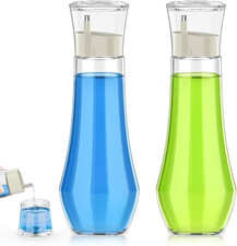 Glass Mouthwash Dispenser for Bathroom, 8.8Oz Refillable Mouth Wash Container Bo