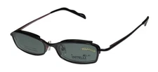 NEW ELITE EYEWEAR 766 GLASSES BLACK 47-17-135 CAT EYE METAL SUNGLASS CLIP-ONS