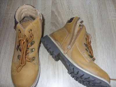 1 Paar Kinder Winterschuhe/Stiefeletten gefüttert, Gr. 34, Brauntöne