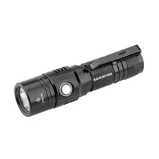 1000 Lumens White LED Flashlight, E USB Rechargeable Waterproof Compact EDC L...