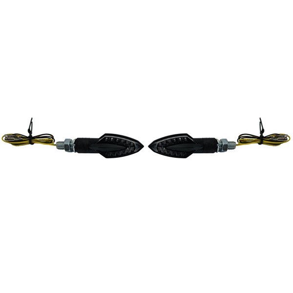 Motorrad LED Mini Blinker Universal Miniblinker Schwarz Smoke Mit E-PrüFzeichen-image