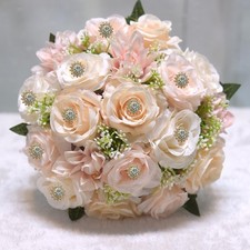 15Pcs Flower Decoration Pins Wedding Bouquet Pins Diamond Head Flower Straigh...