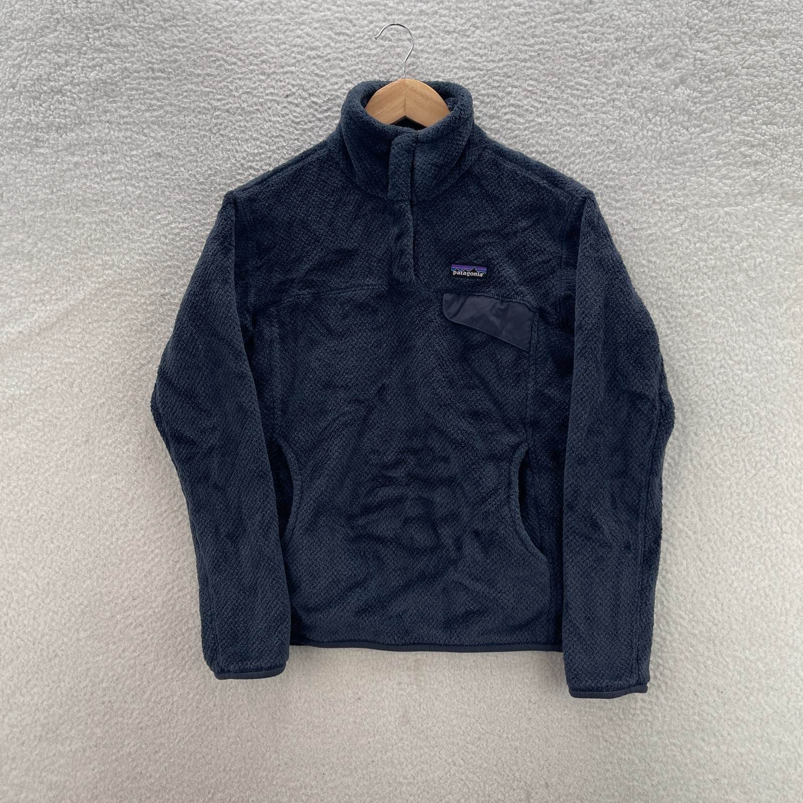 Patagonia Fleece Womens Medium Blue Re-Tool Snap-T Pullover Deep Pile Outdoor