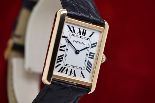 2020 Cartier Tank Solo Large 18K Yellow Gold Silver Dial W5200...