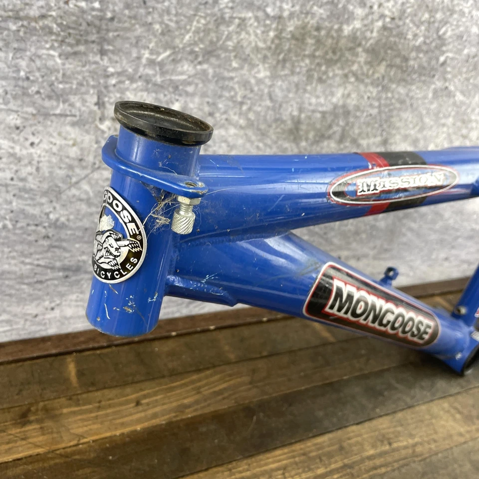 Mongoose Mission BMX Bike Frame 20in Blue Steel Mid School BMX Stander - Image 2 of 4