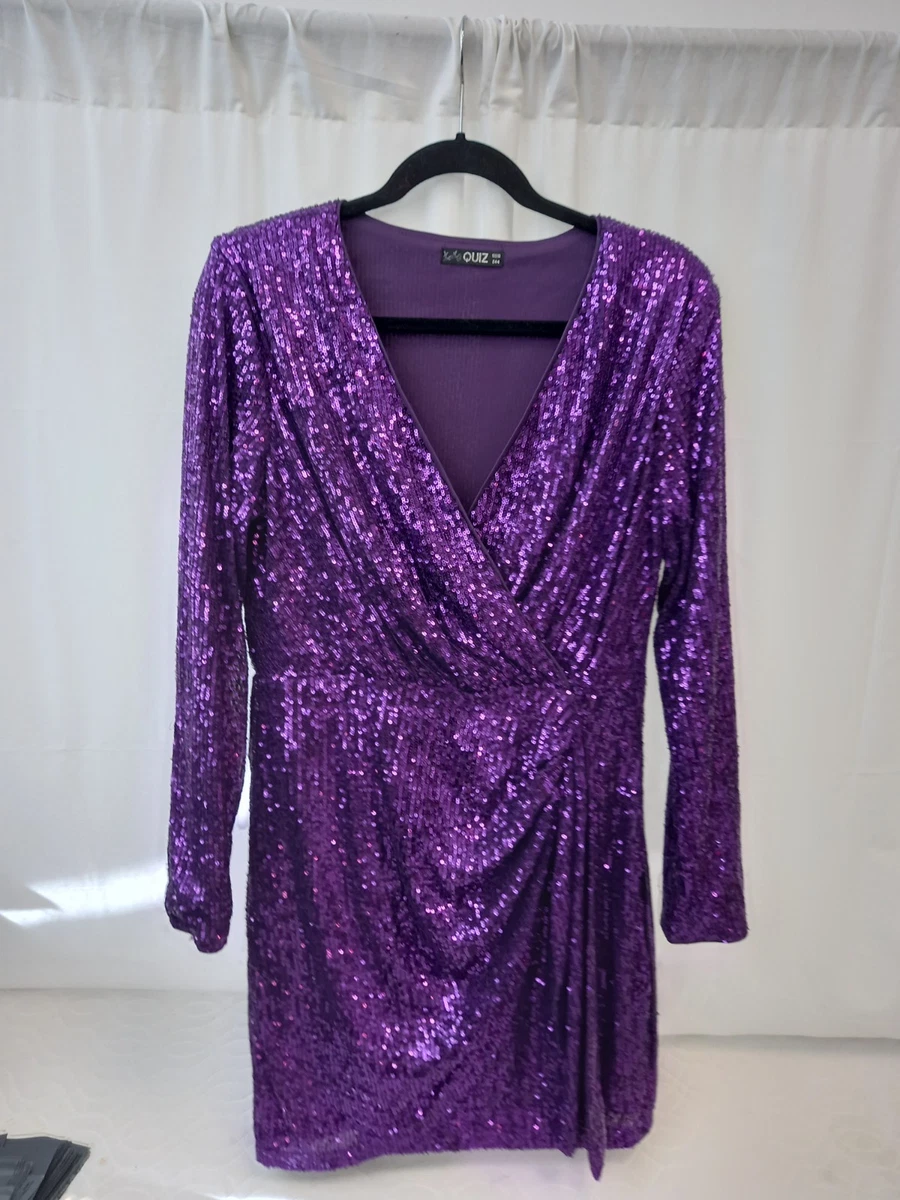 quiz purple sequin dress Lilac Quiz Sequin Mini Dress