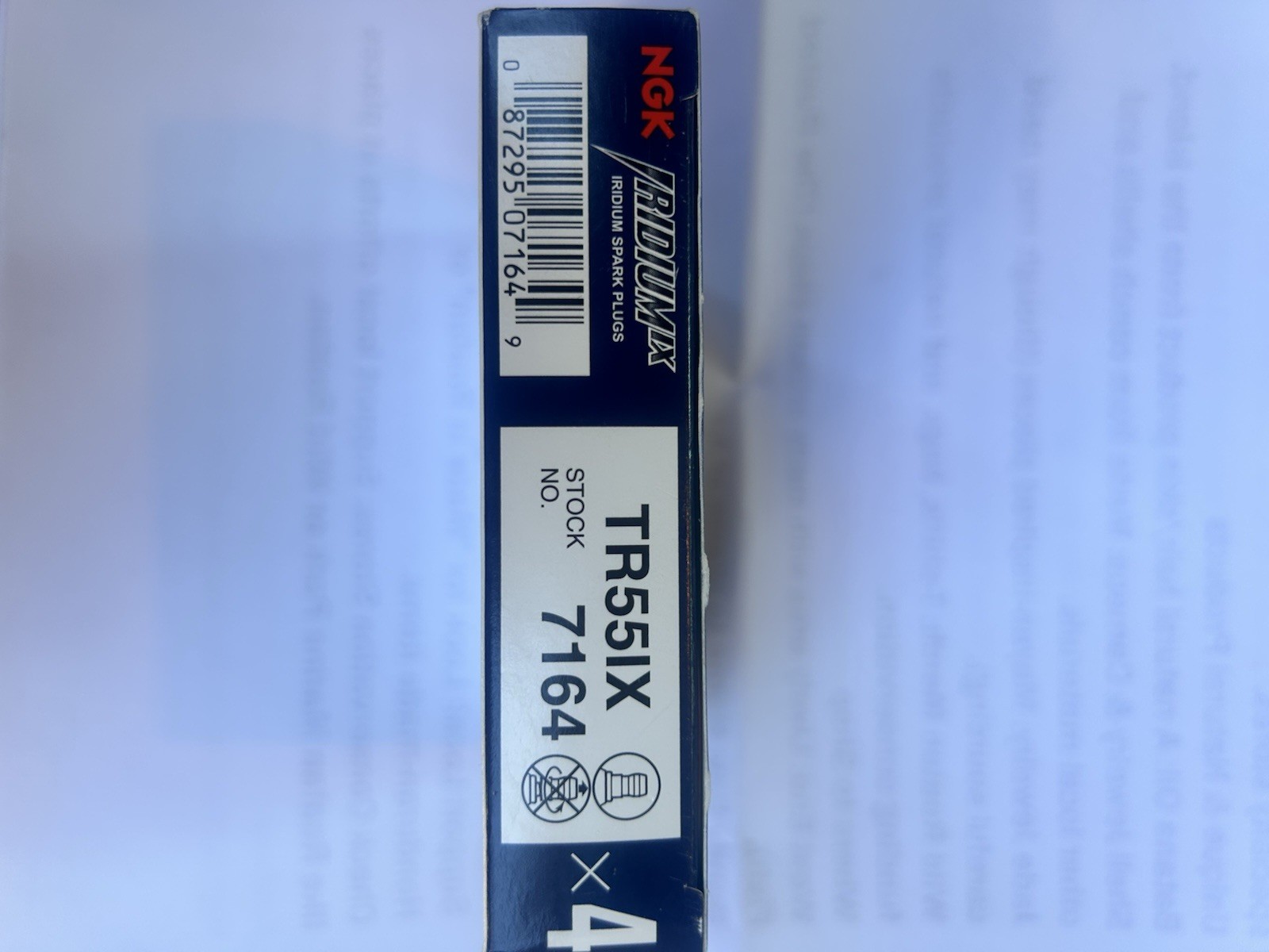 Genuine NGK 7164 TR55IX Iridium IX Spark Plugs 4-Pack NIB