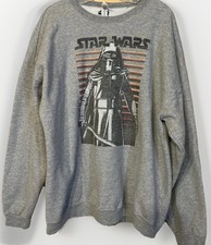 Star Wars Darth Vader Sweatshirt XL Jerzees NuBlend Gray Fleece Crewneck