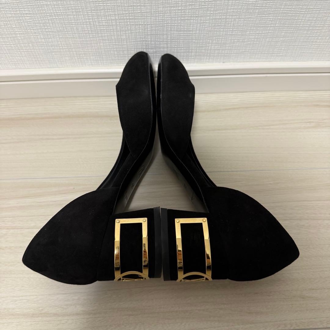 LOUIS VUITTON Suede Heel Pumps Black EU 35 135337K Authentic thumbnail 7