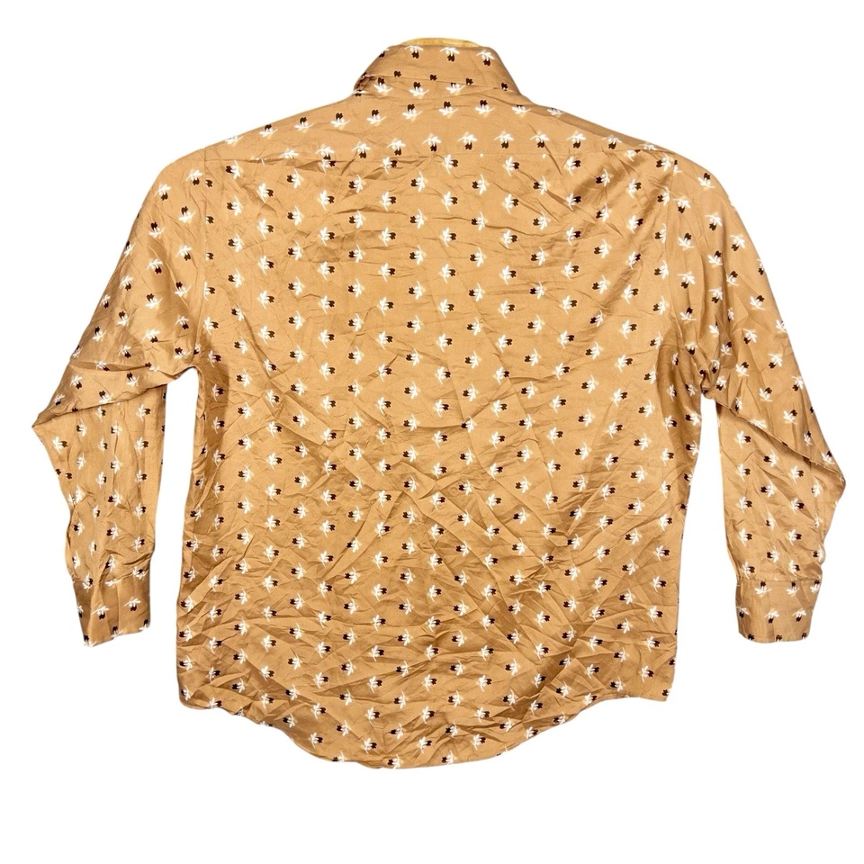 Camisa de vestir floral vintage para hombre JC Penny 16,5 33 transpirable con botones Foto 3 de 4