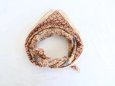 100% Cotton Bandana Head Wrap, Hand Block Printed Cotton 21X21 Inch Long Bandana