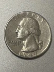 1949 Washington Quarter Silver 25C US Coin Denver mint  ungrated, circulated
