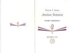 #1170-C1 First Day Ceremony Program 4c Senator George Stamp