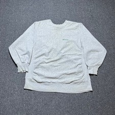 Vintage Majestic Lehman Brothers Sweatshirt XL Gray Reverse Weave 90s Collector