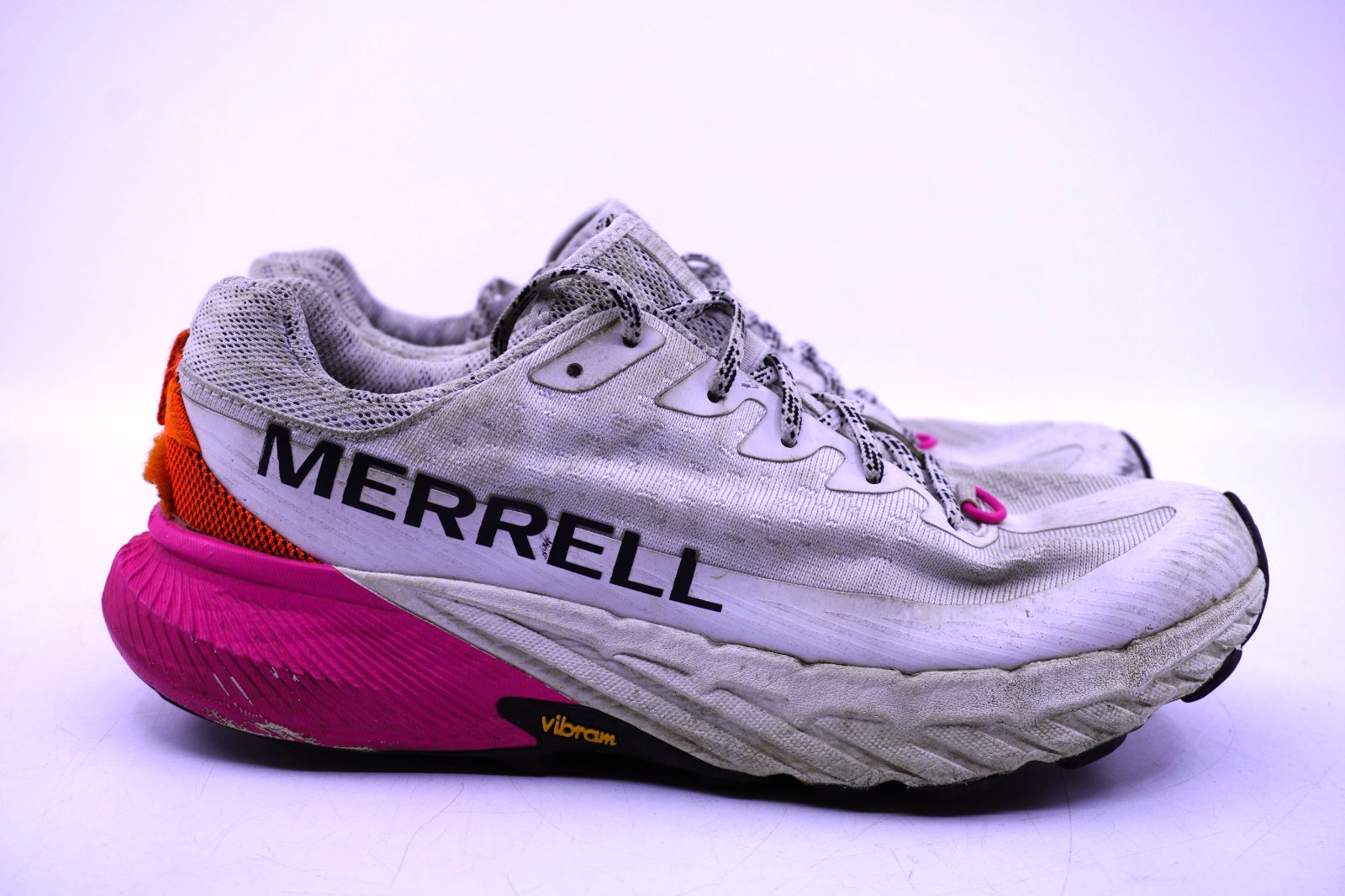 Merrell Agility Peak 5 donna taglia 8 trail run passeggio jogging bianco rosa
