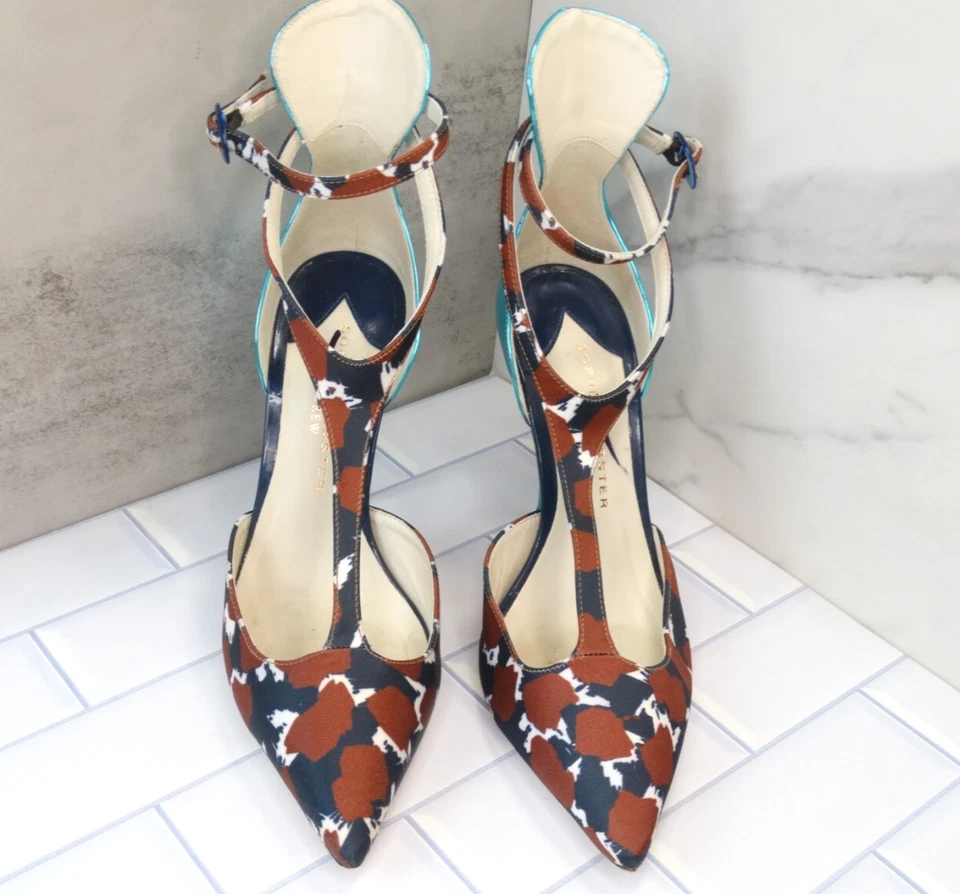 Sophia Webster x J Crew Animal Print T Strap Pumps Heels 36.5 6.5 Gorgeous - Image 4 of 4