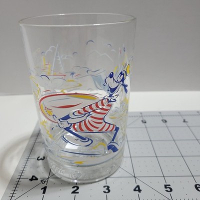 McDonald's Disney Glass Blizzard Beach Typhoon Lagoon Goofy Engraved Glass