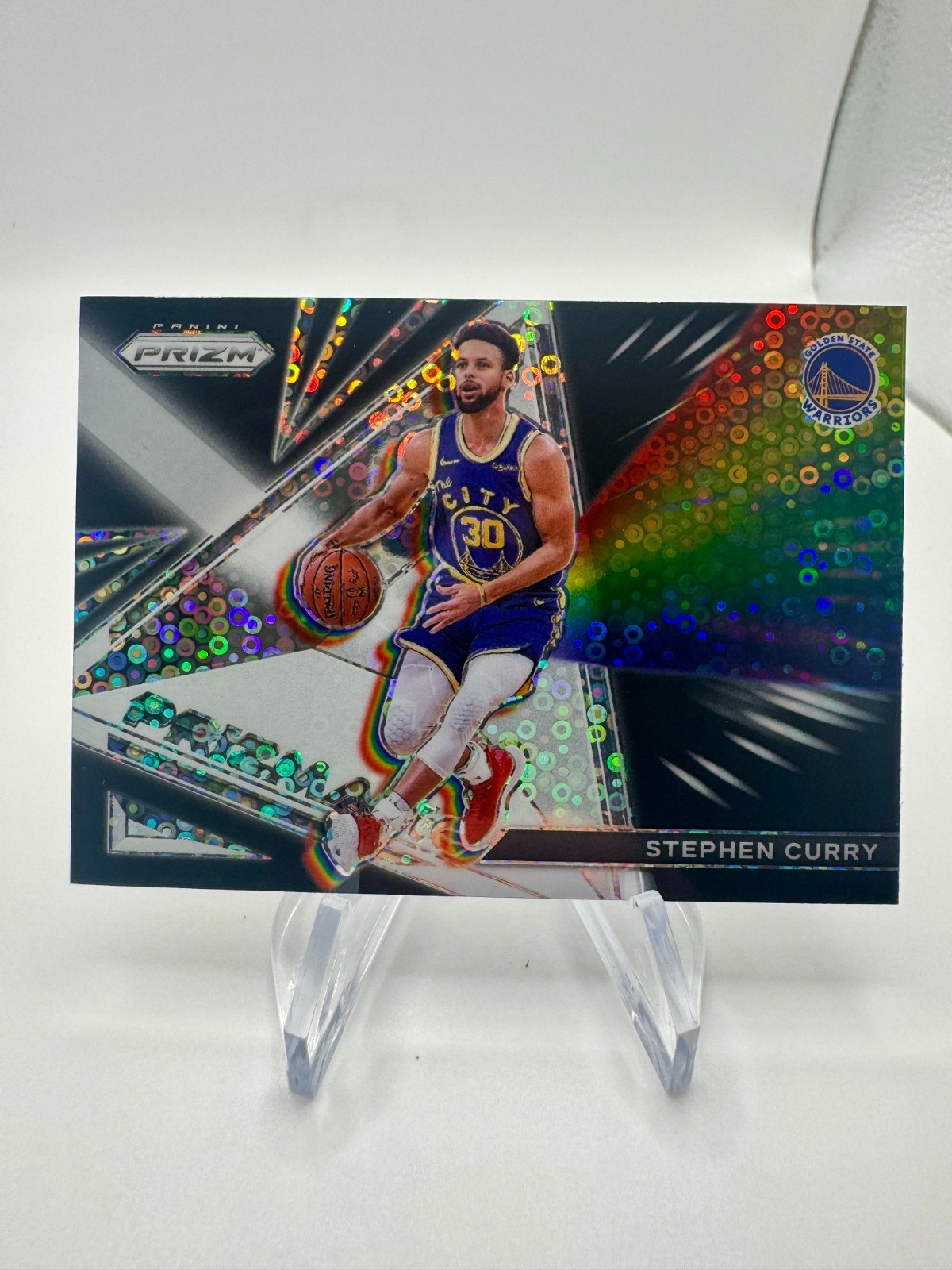 2021-22 Panini Prizm - Stephen Curry Prizmatic #26 Fast Break Prizm Warriors