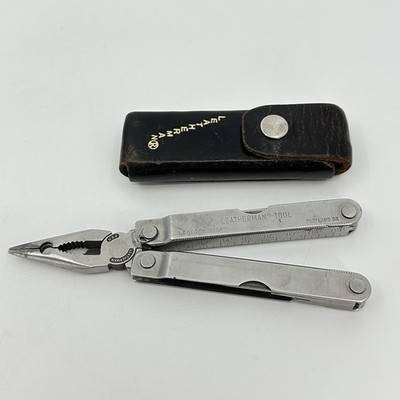 Vintage Leatherman Stainless Steel MultiTool Original Leather Sheath Portland OR