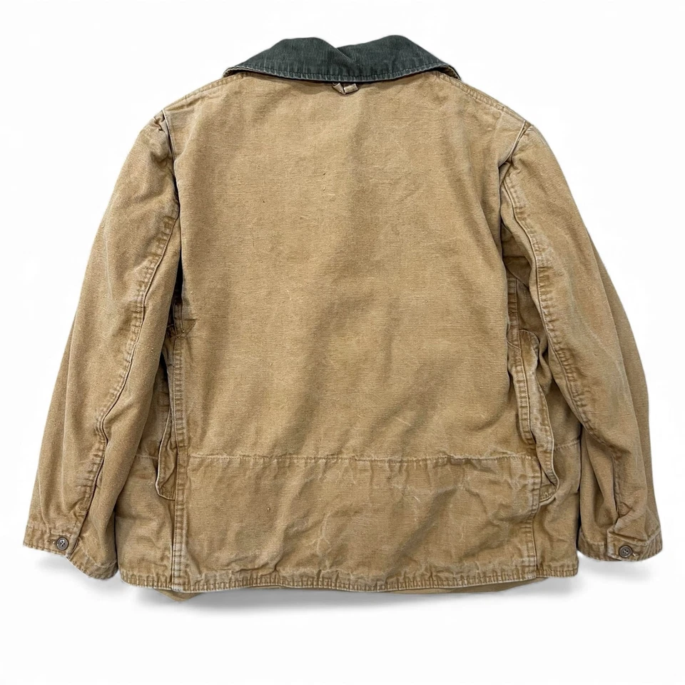 True Vintage 50s 60s LL Bean Hunting Chore Coat Barn Jacket Tan Hunt Heritage 44 - Image 3 of 4