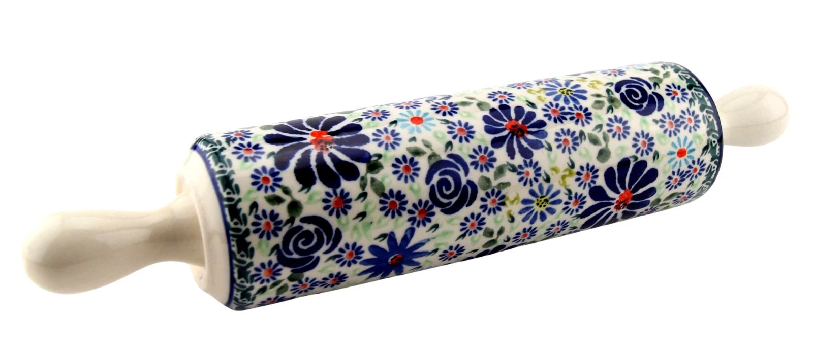 Polish Pottery Rolling Pin – 12.5 " Long - Zaklady Boleslawiec Poland