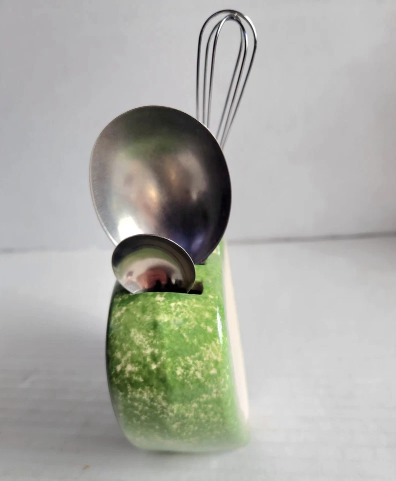 Unique Heart Ceramic Utensil Measuring Spoon Holder Lighthouse Scene Handmade? - Image 2 of 4