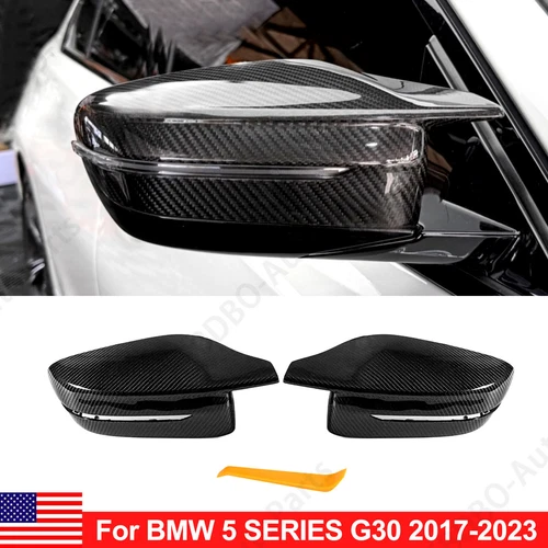 Real Carbon Fiber G8X Style Side Mirror Cover Cap For BMW G22 G30 G38 530i 540i