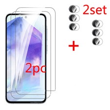 2pc Camera Lens Protector Screen Film 2 Tempered Glass For Samsung Galaxy A55