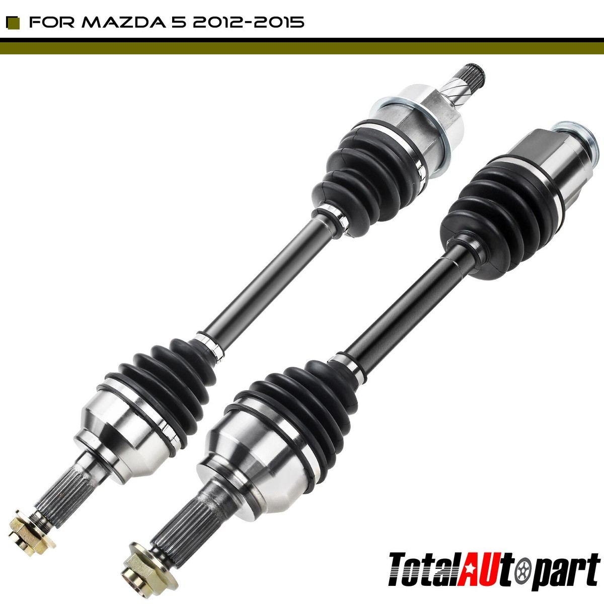 ペット乗車具　5ways 2x CV Axle Assembly for Mazda 5 12-15 L4 2.5L Automatic Trans