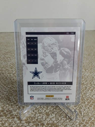 2020 Panini Chronicles Luminance Football CeeDee Lamb #206 Rookie Cowboys - Picture 2 of 2