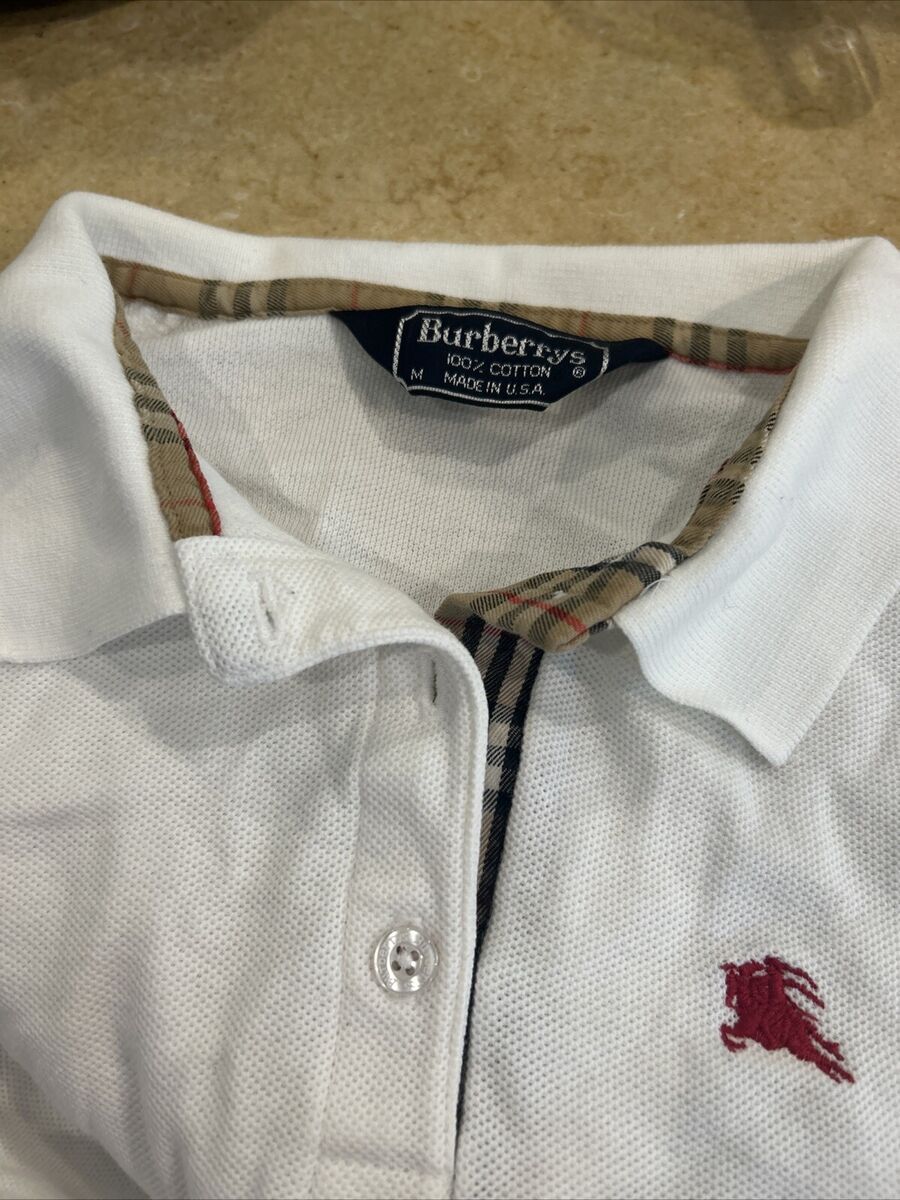 Vintage Burberrys USA Polo Shirt Womens Sz M Nova Check Vintage Burberrys USA Polo Shirt Womens Sz M Nova Check