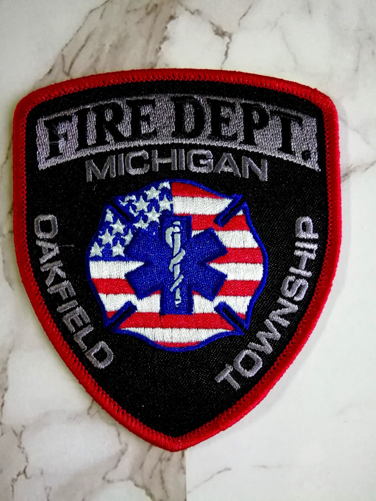 Oakfield Township Fire Department Michigan Iron on Patch Shoulder eBay