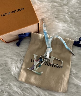 Authentic Louis Vuitton LE Watercolor LV bag Charm Key Holder NEW