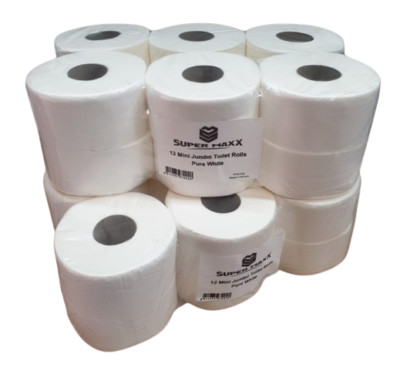 Mini Jumbo Toilettenpapier 2 lagig reines Seidenpapier beste Qualität nicht recycelt