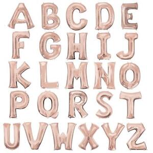 Rose Gold 16 Letter Number Foil Balloon Alphabet Name Birthday Party Balloons Ebay