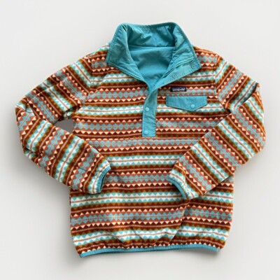 Patagonia Reversible Jacket Women's XS Snap-T Glissade Aztec Pullover Zip