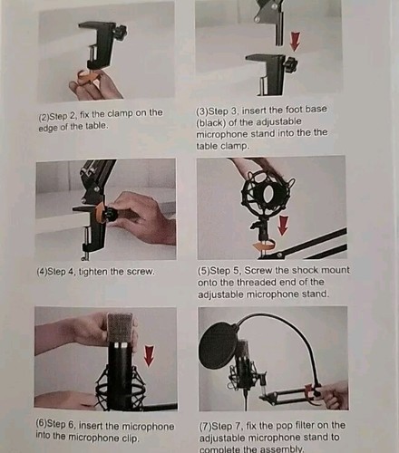 PROFESSIONAL Audio Condenser Microphone Kit Vocal Studio Recording Set USA ship - Picture 5 of 6