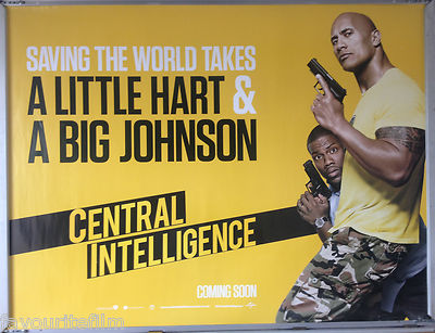 Cinema Poster: CENTRAL INTELLIGENCE 2016 (Right Quad) Dwayne Johnson Kevin Hart