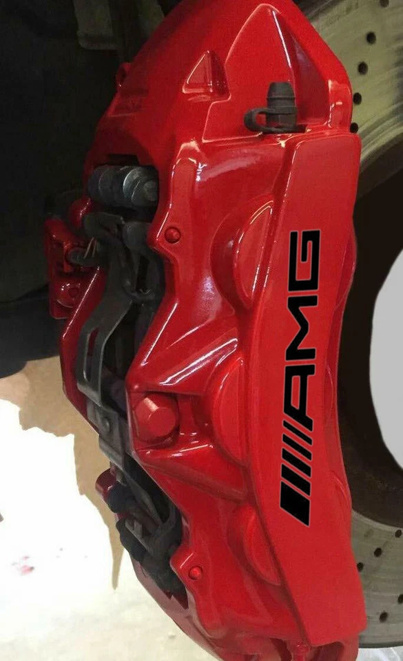 6x AMG Vehicle Brake Caliper Heat Resistant Decal Stickers For Race Sports Car - Image 3 of 4