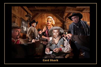 Card Shark James dean Monroe Bogart Mat Dillon Oil Painting Print Art 20 x 30