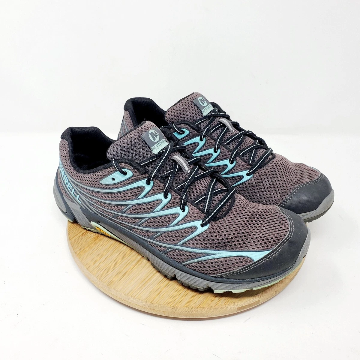 Merrell Bare Access Arc 4 Womens 9 Shoe Black Blue Lace Up Hiking