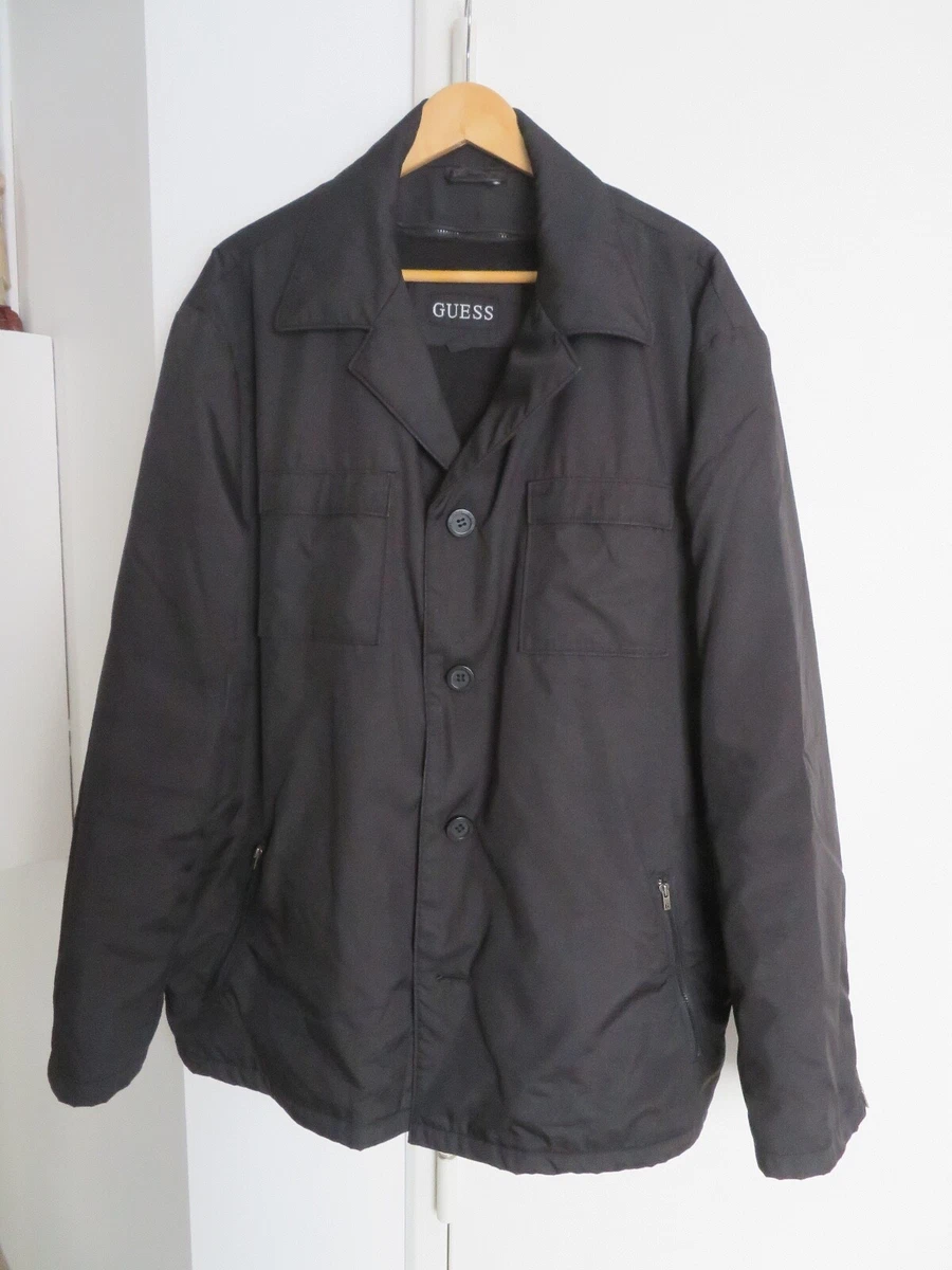 Veste Parka GUESS Homme - Noire Taille XXL - Doublure Polaire Amovible - Occasion Très Bon État