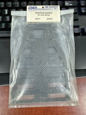 Team Associated 4371 Graphite Chassis for Oval Racing - Rare Old Stock.