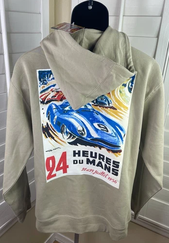 Le Mans Monaco Grand Prix 1956 24 Hour Race Tan Hoodie, Road Trip, Men's M - NWT