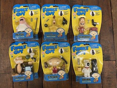 Family Guy 2013 Create-A-Figure Death Series Lot 6  Full Set New Box Damage!!!!!