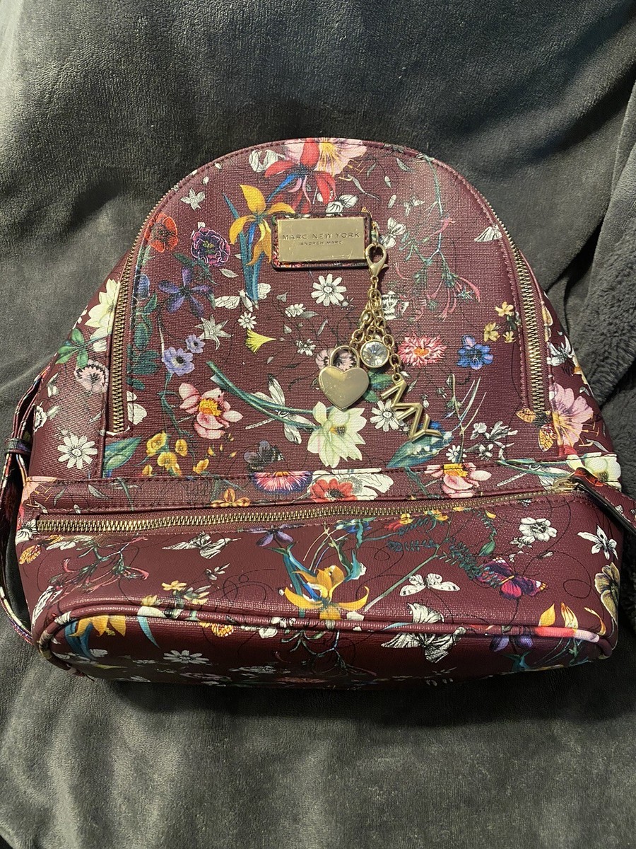 Marc New York Andrew Marc White Floral Butterfly Mini Backpack Faux Leather Marc New York Floral Backpacks for Women | Mercari main image 4